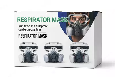 Ikki maqsadli respirator niqob zahar va changga chidamli.